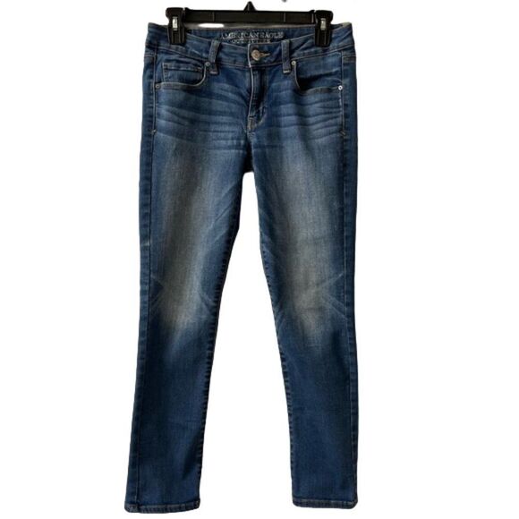 AMERICAN EAGLE Stretch Denim Skinny Jean Size 4 - Picture 1 of 9